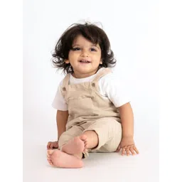 haus & kinder Infants Pure Cotton Dungaree With T-Shirt-picture-16