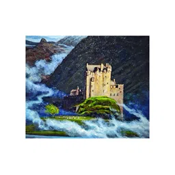 Inephos Blue & Green Fortress Wall Canvas Wall Art image 1