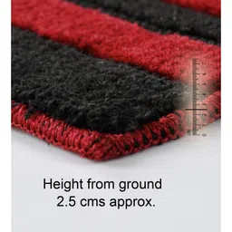 saral home Saralhome 24X7 Antiskid PP BCF yarn Door Mat Maroon. 40cm x 60cm image 5