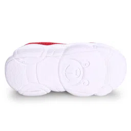 Babyoye Slip On Sneakers with Lace Detailing - Red image 5