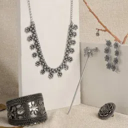 Teejh Anga Oxidised Silver Jewellery Gift Set-picture-41