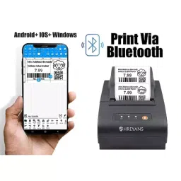 Shreyans Thermal Label Printer Size 58mm with Bluetooth and USB Connectivity, CLA58-UB image 2