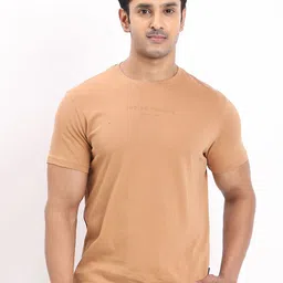 Indian Terrain Men Solid Round Neck Pure Cotton Slim Fit T-shirt-picture-11
