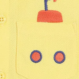 Miniklub Yellow Knit Regular Applique Shirt image 4