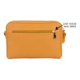 Baggit Yellow Textured Small Cross Body Bag image 4