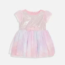 Allen Solly Kids Pink Embellished Regular Fit Dress-image-85