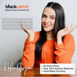 BlackCarrot Hand Painted Black & White Ceramic Snack Bowls - Set of 2 image 4