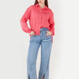 Zink London Pink Regular Fit Shirt image 4