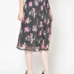 Scorpius Black Floral Skirts image 4