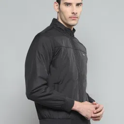 cloak & decker by monte carlo Cloak & Decker Mens Solid Black Mock Neck Full Sleeve Jacket image 4