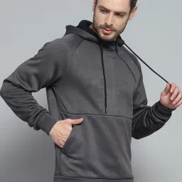 Rock.it by Monte Carlo Mens Solid Regular Fit Hooded Neck Full Sleeve Sweatshirt image 4