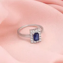 GIVA 925 Silver Blue Stone Ring for Women & Girls-image-75