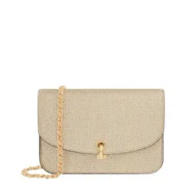 Accessorize London Beige Solid Medium Sling Handbag-image-3