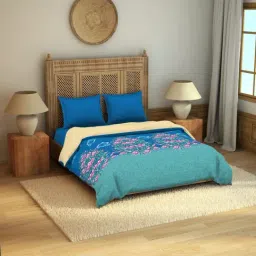 Spaces Niyama Blue & Green Cotton 210 TC Quilt - Set of 1-image-35