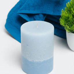 fabindia home Fabindia Blue Amlasarah Pillar Candle 3x4-picture-15