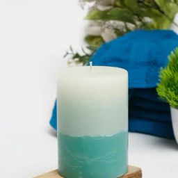 fabindia home Fabindia Green Aagralam Pillar Candle 3x4-picture-16