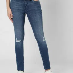 Vero Moda Blue Distressed Skinny Fit Jeans-picture-19