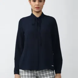 Van Heusen Navy Regular Fit Shirt-image-54