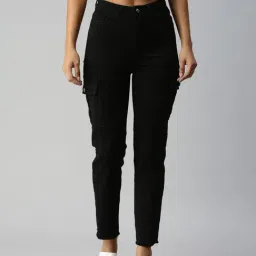 SHOWOFF Relaxed Fit Clean Look Black Jeans-image-95