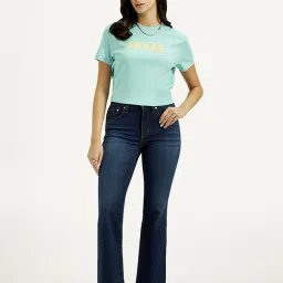 Levi's 726 Navy Flare Fit Jeans image 4