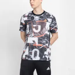 Adidas Black Regular Fit Printed Sports T-Shirt-picture-41