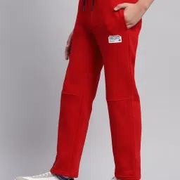 Monte Carlo Boys Red Cotton Blend Printed TrackPants image 4