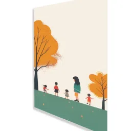 Nestroots Children's Joyful Outdoor Playtime White Frame Solid Canvas Wall Painting - Set of 2 image 4
