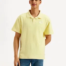 Levi's Men's Yellow Polo Collar Polo T-Shirt-picture-12