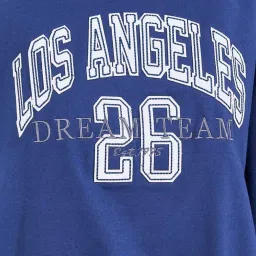 Styli Navy Cotton Printed Sweatshirt image 4