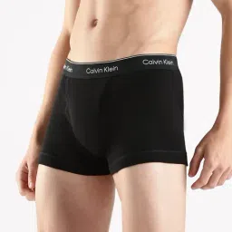 Calvin Klein Underwear Black Cotton Regular Fit Trunks image 3