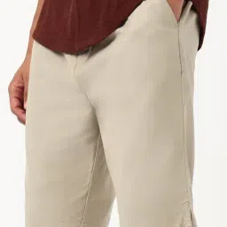 Bewakoof Brown Blended Relaxed Fit Solid Shorts-picture-19