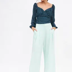 Kibo Blue Georgette Print Tops image 4