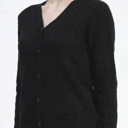 MADAME Black Embroidered Cardigan image 4