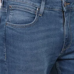 Lee Bruce Blue Skinny Fit Lightly Washed Jeans image 4