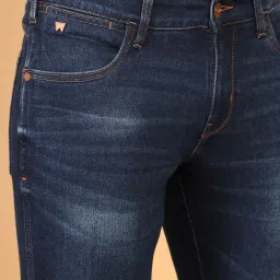 Wrangler Skanders Dark Blue Slim Fit Low Rise Jeans image 4