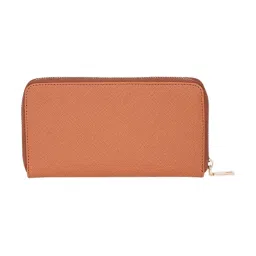 Carlton London Tan Small Zip around Wallet for Women image 4
