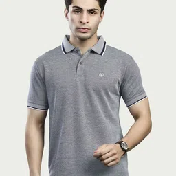 BE POSITIVE Men Polo Collar Brand Logo Print T-shirt-image-36