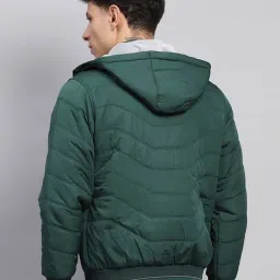 Monte Carlo Green Regular Fit Quilted Hooded Jacket image 2