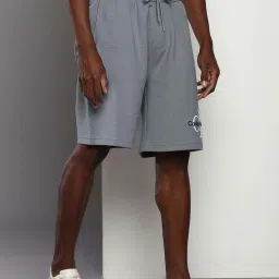 Calvin Klein Overcast Grey Cotton Regular Fit Shorts image 4