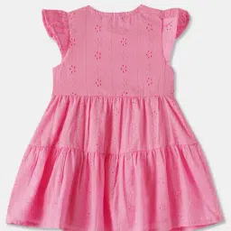 R&B Kids Pink Embroidery Regular Fit Dress image 2