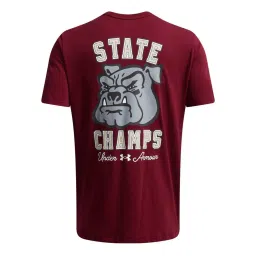 Under Armour Red Cotton Regular Fit Printed Sports T-Shirt image 4