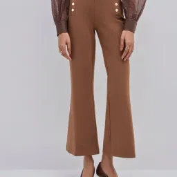 Wardrobe by Westside Brown High-Rise Wide-Leg Trousers-picture-33