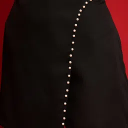 KASSUALLY Black Embellished Skorts image 4