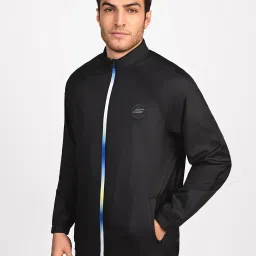 Skechers Black Polyester Regular fit Jackets image 4