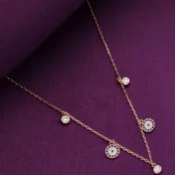 Kai Jewel Sterling Silver Rose Gold Round Evil Eye & Diamond Charms Chain Necklace-picture-27