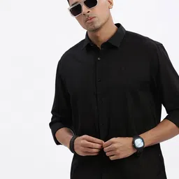 SHOWOFF Men Premium Spread Collar Solid Cotton Slim Fit Casual Shirt-image-23