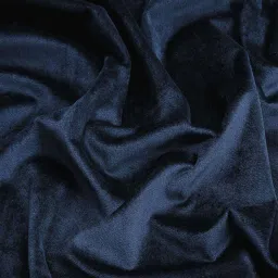 STITCHNEST Blue Velvet Door Curtain With Tieback & Eyelets - 8 Ft image 4