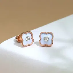 Malabar Gold and Diamonds 18k Rose Gold Diamond Stud Earrings-image-9