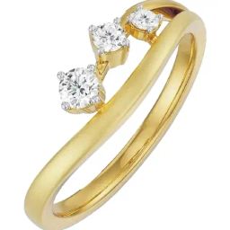 EMORI 14k Yellow Gold Lab Grown Diamond Statement Ring for Women-picture-0