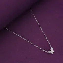 Kai Jewel Sterling Silver Zircon Studded Butterfly Casual Necklace-picture-16